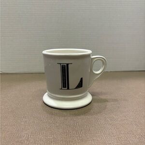 Anthropologie coffee mug letter “L”